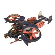 3D Деревянный сборочный набор для строительства, пазл, креативный подарок, Обучающие Развивающие игрушки для детей-Рисунок истребителя скорпиона