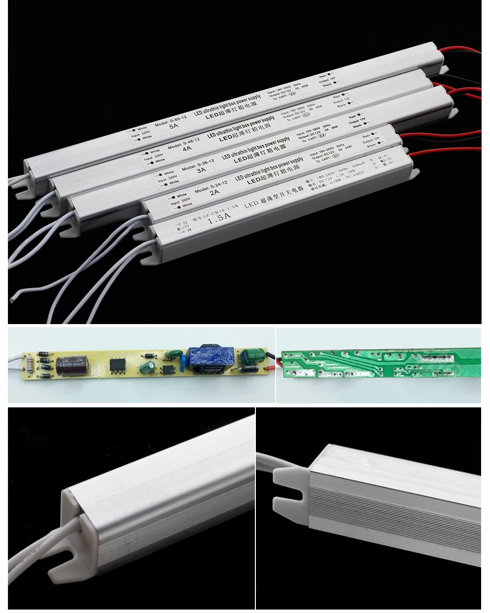 Ультратонкий Светодиодный драйвер 12 В 1.5A 2A 3A 5A источник питания 18 Вт 24 Вт 36 Вт 48 Вт 60 Вт трансформатор освещения для светодиодной ленты световая коробка