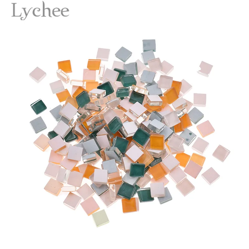 Lychee Life 200 г/205 шт разноцветная стеклянная мозаичная плитка квадратная мозаичная плитка DIY художественное ремесло материал для изготовления - Цвет: 3