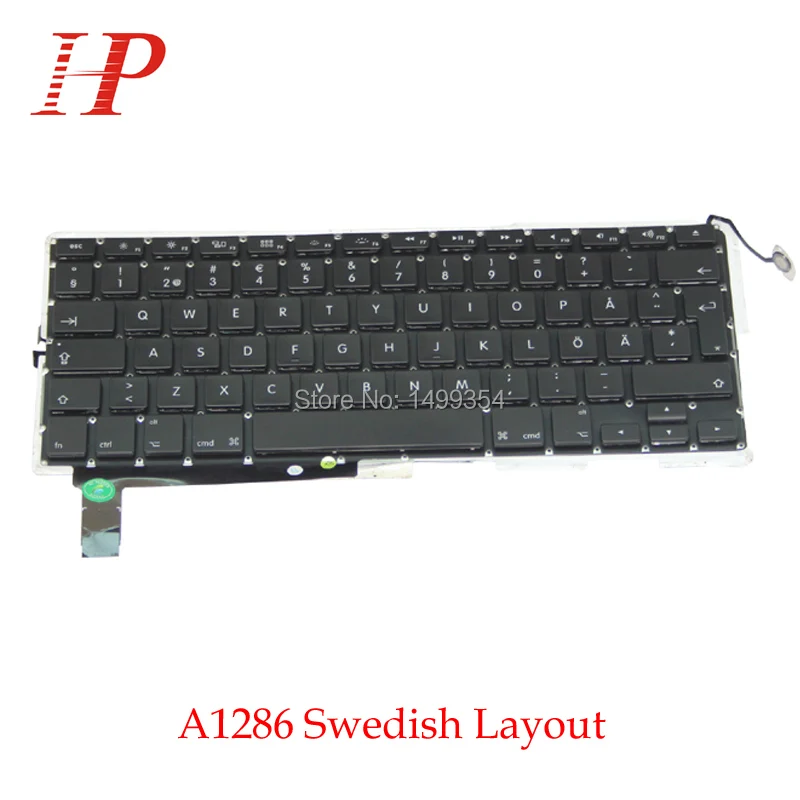 5PCS Genuine A1286 Sweden Swedish Keyboard With Backlight For Apple ...