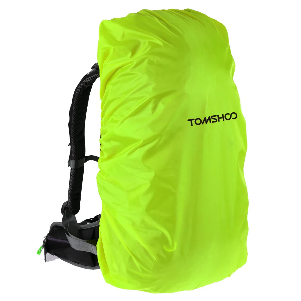 TOMSHOO 40L-50L рюкзак, дождевик, портативный, Сверхлегкий, на плечо, защита, водонепроницаемый, с полиуретановым покрытием, сумка для наружного кемпинга, пешего туризма - Цвет: Fluorescent green