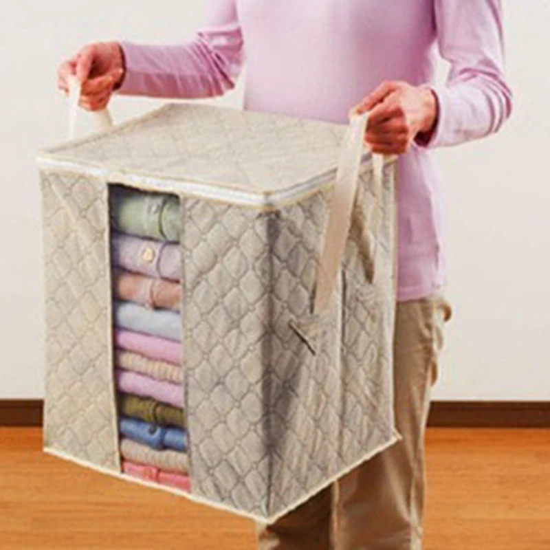 

Large Non-woven Space Saver Clothes Quilt Blanket Storage Bag Box Organizer