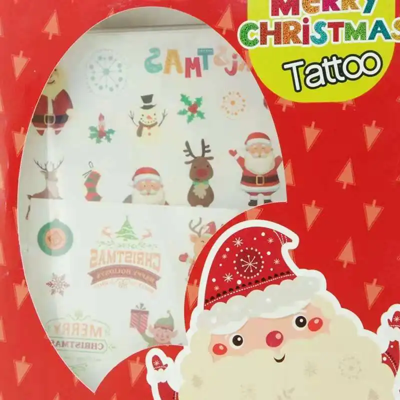 2018 New Merry Christmas Tattoo Glitter Glow in the Dark Temporary 1set/8pcs Gifts | Красота и здоровье