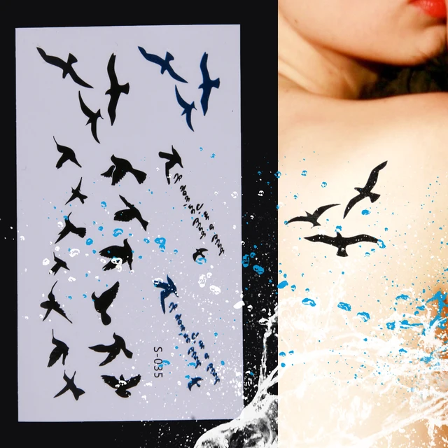 10 Sheets Design Flying Birds Men And Women Fake Tattoo Waterproof Body Art Temporary Tattoo Stickers 10 Sheets Design Flying Birds Men And Women Fake Tattoo Waterproof Body Art Temporary Tattoo Stickers
