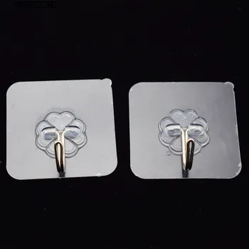 

New Strong Transparent Suction Cup Sucker Wall Hooks Hanger For Kitchen Washroom