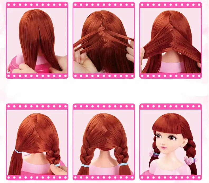 Children Beauty And Fashion Hairstyle Kit With Doll Model Kids