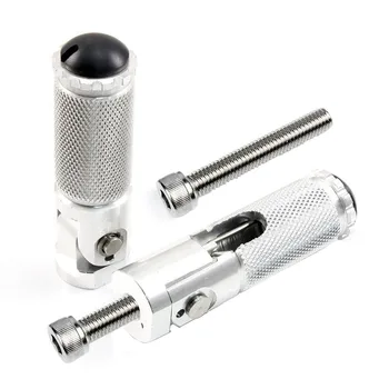 

Franchise 2pcs Black Sliver CNC Aluminum Motorcycle Motor Bike Folding Footrests Footpegs Foot Rests Pegs Rear Pedals Set Parts