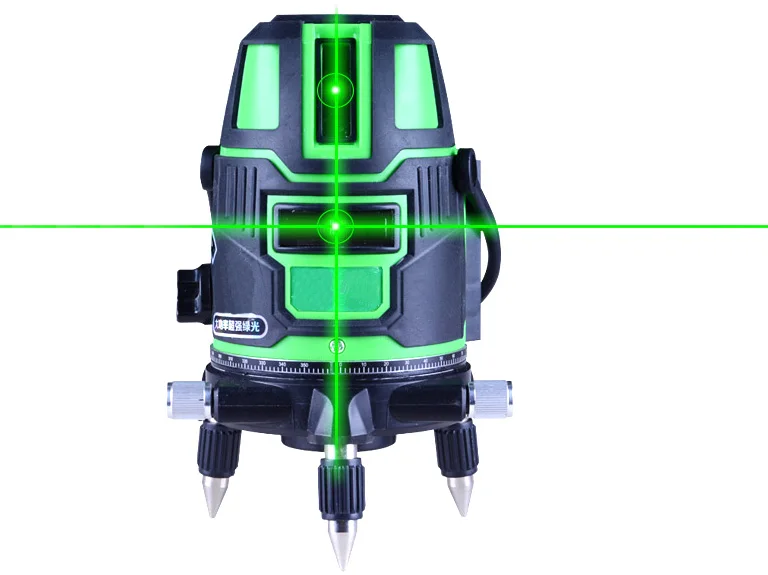Green Laser Level 5 Lines 6 Points Tilt Function 360 Rotary Self
