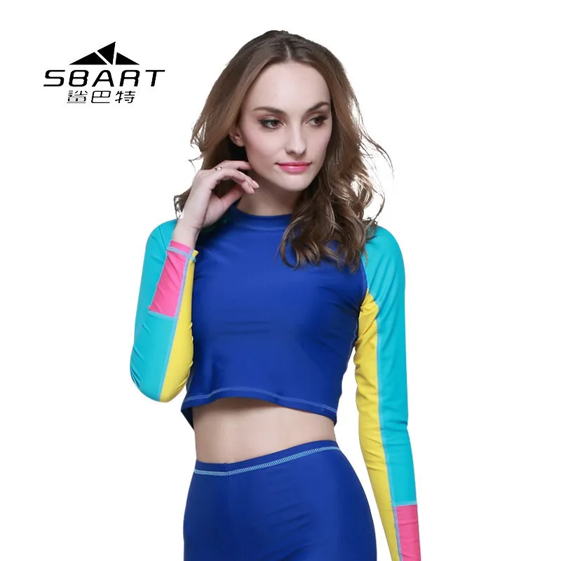 

sbart Lycra Diving Serve Fission Long Sleeve Sunscreen Woman Snorkeling Suit Jellyfish Clothes Yoga Bodybuilding Tide