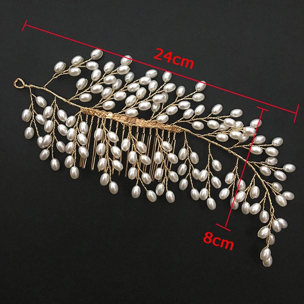 AINAMEISI 20 стильные модные жемчужные свадебные расчески для волос, свадебные аксессуары для волос, украшения на Волосы Резинки ручной работы для женщин