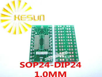 

FREE SHIPPING 20PCS SOP24 turn DIP24 With Grounding Plate 1.0MM Pitch IC adapter Socket Adapter plate PCB