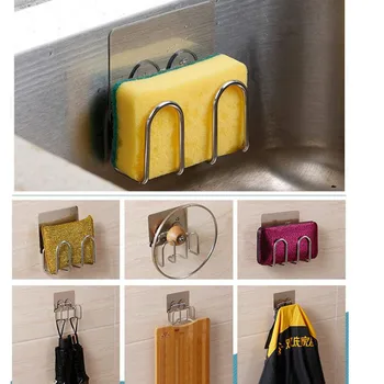 

Kitchen Sink Sponge Rack Washer Soap Storage Rack Suction Cup Sponge Rack Fiber Scouring Cloth Sewer Kitchen Storage Box