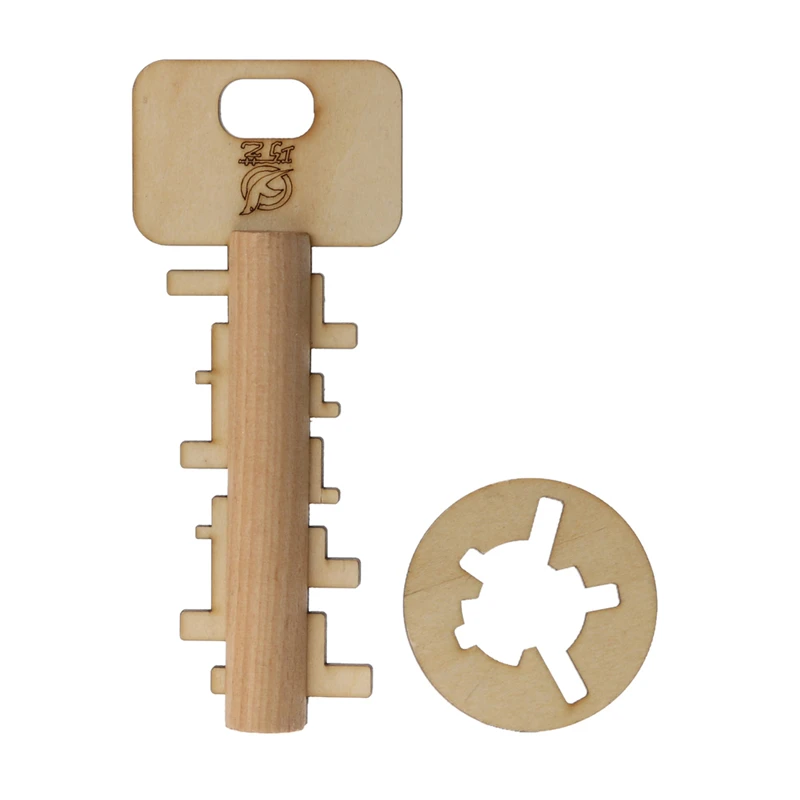 Bamboo Unlock Key Adult Educational Toys kids Intelligence Preschool Toy