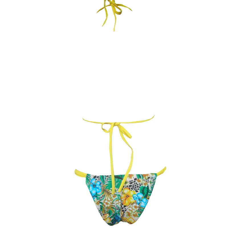 Женский купальник бикини с цветочным принтом и лямкой на шее|swimsuit swimsuit|swimsuit