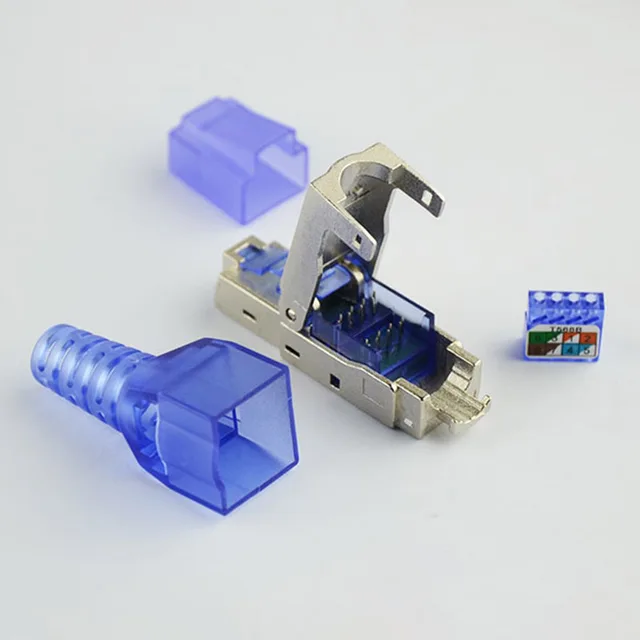 Tool-Free Shielded RJ45 Cat 7 / Cat6A Termination Plug Cat7 Plug / Cat7 Connector Cable Accessories Cables Connectors Electronics Internet Cable Lan RJ45 1ef722433d607dd9d2b8b7: Australia|China|United States