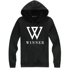 Новое поступление kpop winner capitary w печать Черная Толстовка Повседневная для поддержки болельщиков пуловер Толстовка sudadera