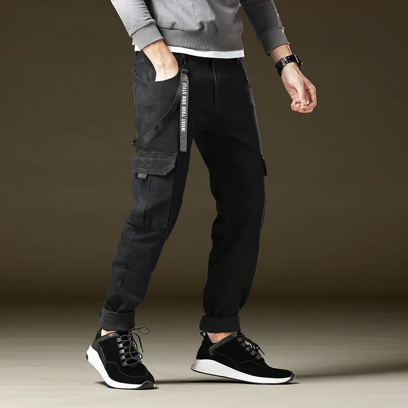 Новые модные мужские джинсы, Брендовые мужские высококачественные дизайнерские классические прямые джинсы размера плюс 28-44 46 48, хип-хоп Уличная одежда