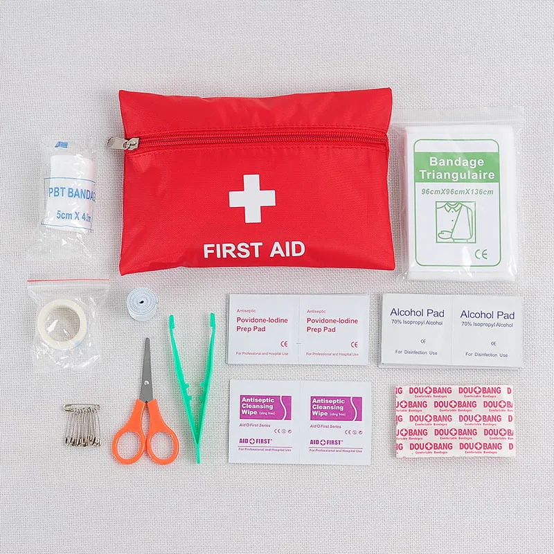 

12 in 1 First Aid Bag Emergency Medical Package Survival Kit Outdoor Survival Equipment for Travel Trip Safety Tool