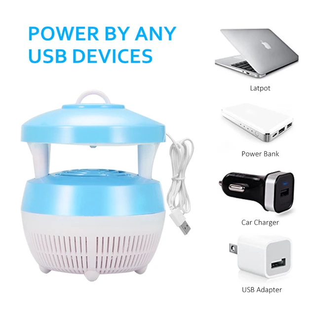 220V USB Charge mosquito killer lamp Smart Optically Controlled Safety Insect Killing Lamp For Living Room Bedroom Kitchen
