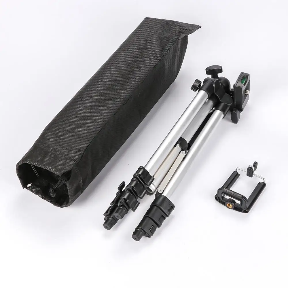  Professional Aluminum Camera Tripod Stand Holder + Phone Holder +Nylon Carry Bag for iPhone Samsung