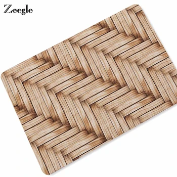 

Zeegle Door Mat Entrance Carpets Non-slip Floor Mat Outdoor Rugs Wood Pattern Front Door Mats Bathroom Kitchen Carpet For Decor