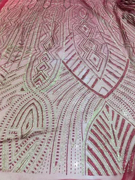 

BZL-10239 sparkle print glued glitter powder tulle mesh lace fabric