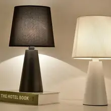 Современная настольная лампа с тканевым абажуром светодиодный Lamparas de Меса металлический стол света E27 отель декоративное освещение luminaria-де-меса