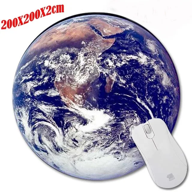 Congsi The earth Лидер продаж Customiz прямоугольная Нескользящая 3D печать 200*20/22*22 игровой резиновый прочный ноутбук круглый коврик для мыши - Цвет: 200X200X2mm