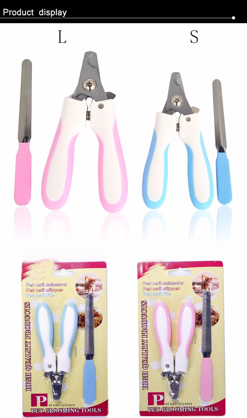 Stainless Steel Dog Nailclippers Scissor Grooming Supplies for Dogs Cats Cutter with Nail Toe File Trimmer Clipper Set Tools2