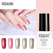 ROSALIND гель 1S Платина 1 шт. 7 мл Гель-лак для ногтей мерцающий Полупостоянный 24 цвета выбор Гель-лак для ногтей