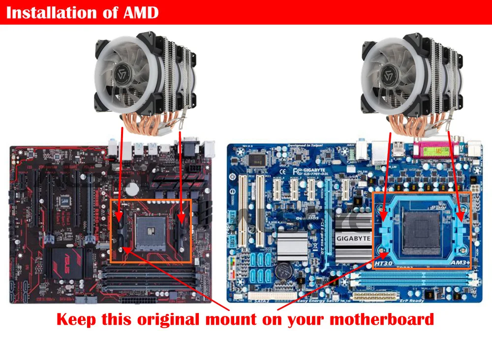 Alseye DR-90 cpu cooler 6 heatpipe com