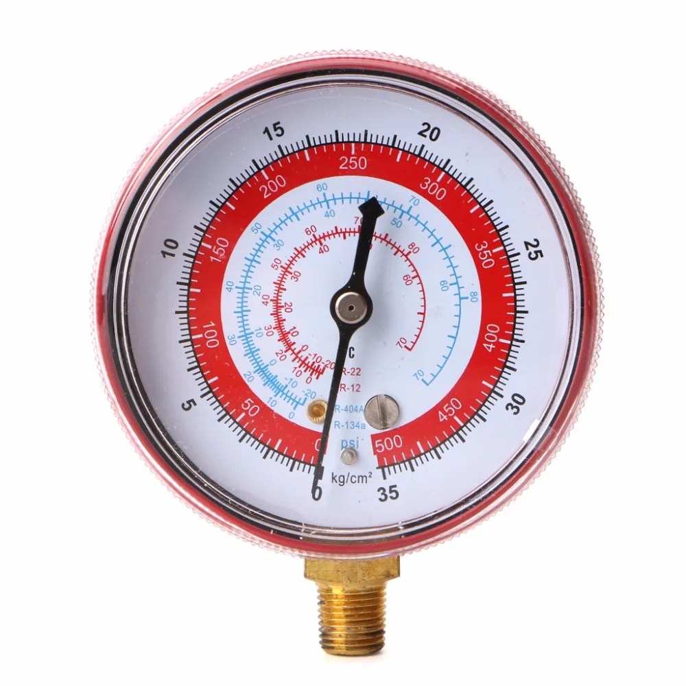 

Red Air Conditioner For R404/R134A/R22 Refrigerant High Pressure Gauge PSI KPA