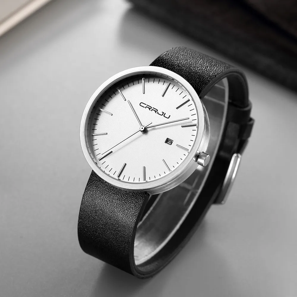 CRRJU Модные Бизнес наручные часы для мужчин лучший бренд класса люкс известный мужской часы кварцевые часы для мужчин Hodinky Relogio Masculino