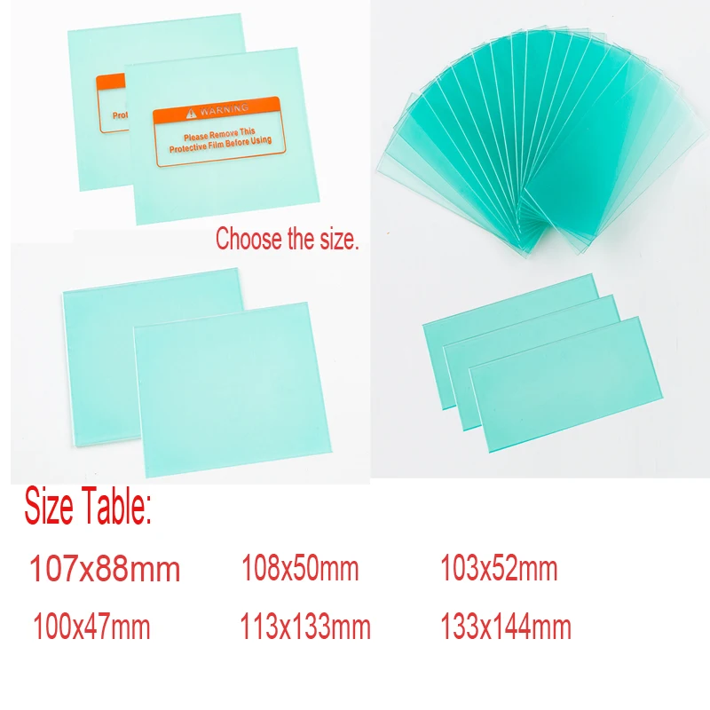 3pcs/lot Welding Glass lens Clear Cover Plastic Protective Replacement Plate Mask Helmet Sparkle Splash Protector Free