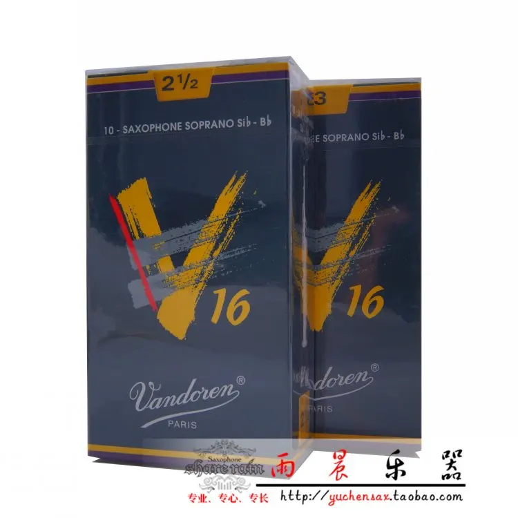 Франция Vandoren V16 Сопрано Саксофон Reeds коробка 10 шт./Саксофон сопрано BB язычки 2,5#, 3