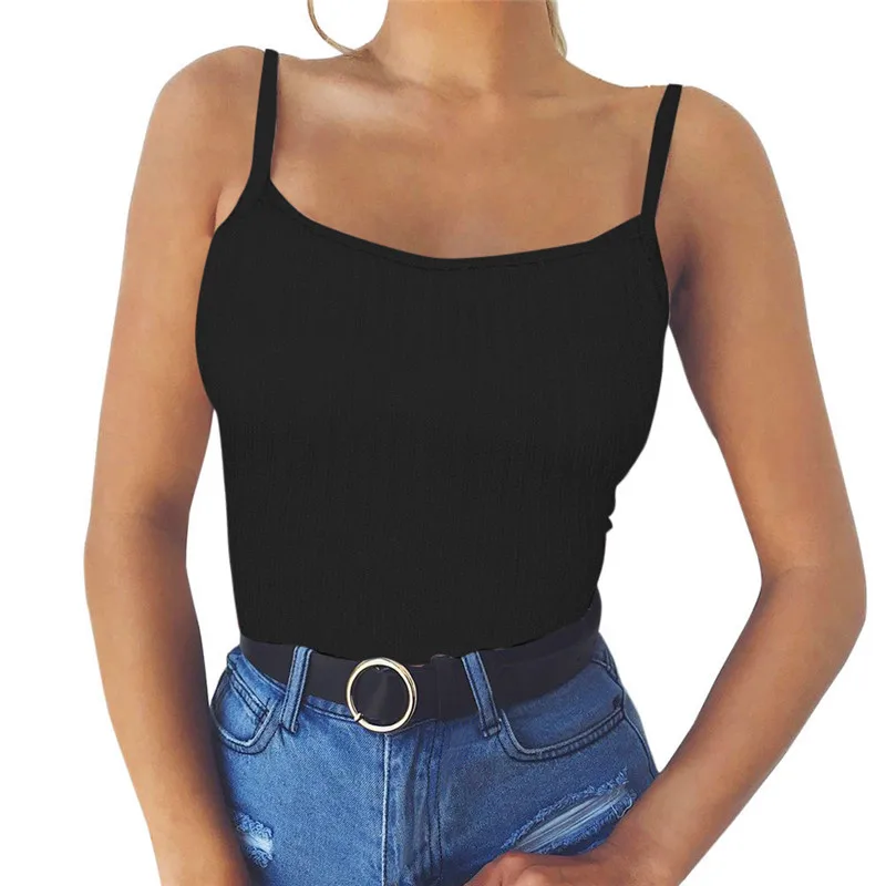 

Summer fashion women's T-shirt casual sexy solid color vest strapless halter shirt crop top female underwear women tops new #20