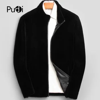 

PUDI MT818 2018 Men new fashion 100% wool jackets solid collar fall winter casual outwear