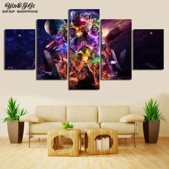 

Wall Art Prints Canvas Brand New 5 Pieces/Pcs Endgame Painting Modular Pictures Movie Abstract Poster Home Bedroom Decor Frames