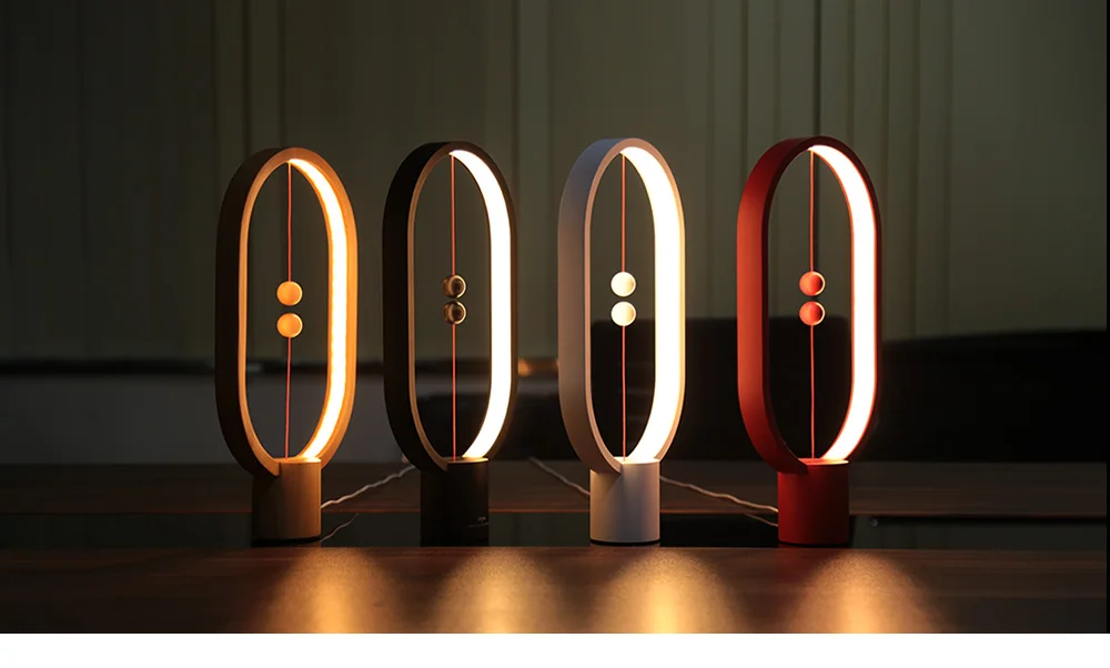 Светодиодный креативный магнитный переключатель с умным балансом, Светодиодный настольный светильник, домашний декор, настольная лампа, декор для гостиной, спальни, настольное освещение