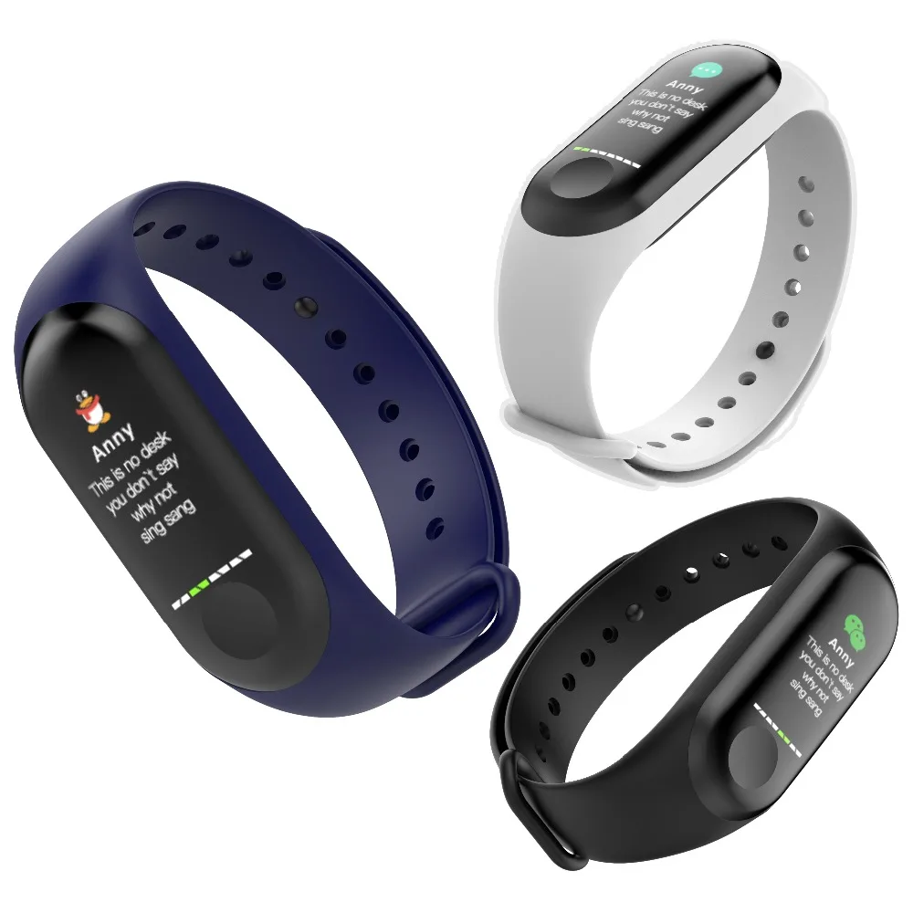 

Smart Wristband Fitness Bracelet Big Touch Screen Message Reminder Heart Rate Tracker Smart Band Smartband Watch For Android IOS