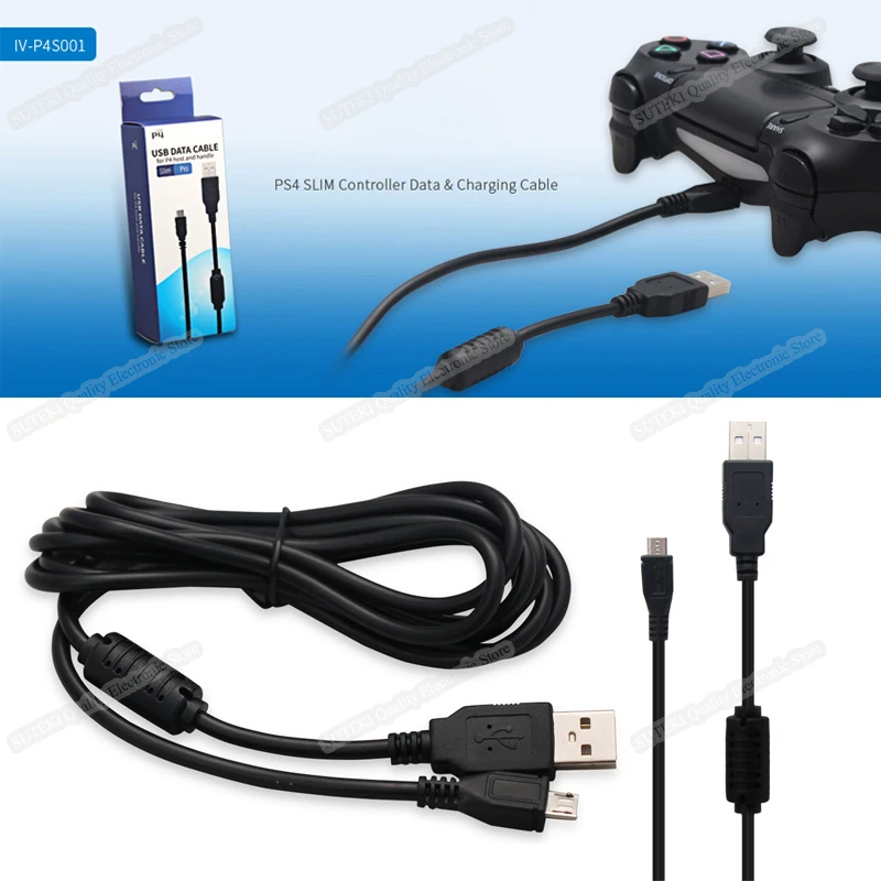 Микро зарядный USB кабель для передачи данных и зарядки для sony PS4 тонкий игровой контроллер 2 в 1 высокое качество