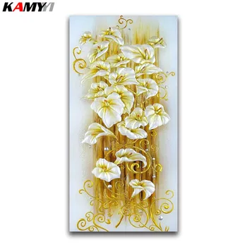

5D diy diamond Painting Cross Stitch Gilt lilies squre round diamond embroidery diamond mosaic home Adornment painting