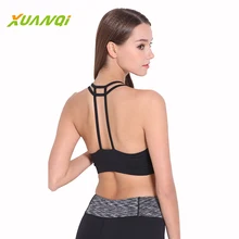 Для женщин Сексуальная Strappy спортивный бюстгальтер ударопрочный работает High Impact быстросохнущая бюстгальтер