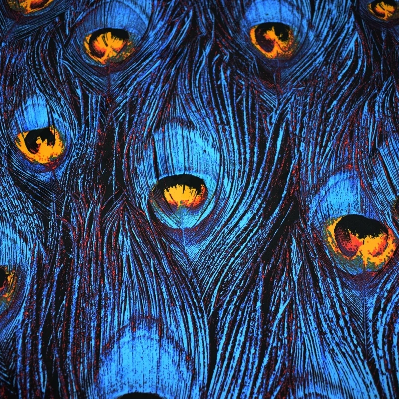 Южная Корея ветер крест Павлин поплавок краски стрейч сатиновая хлопковая ткань для платья Сумка Подушка DIY лоскутное tissu tissus telas