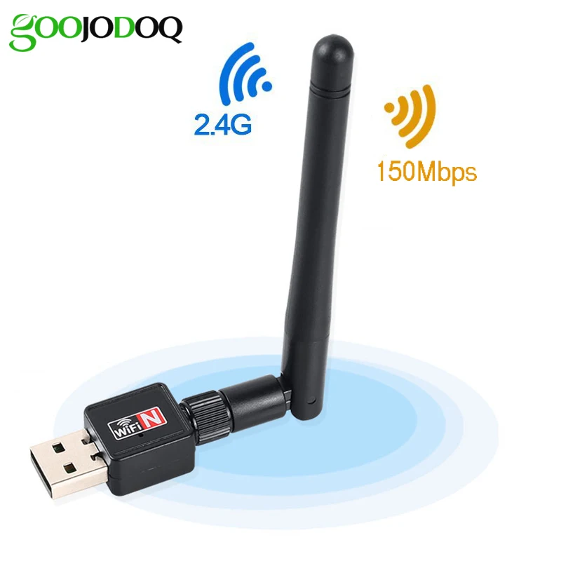 Адаптер USB Wifi, 150 Мбит/с 2,4 ГГц Беспроводной сетевой карты Lan Ethernet Wi-Fi антенны ключ для Windows XP/Vista/7/ 8,1/10 Mac OS ПК