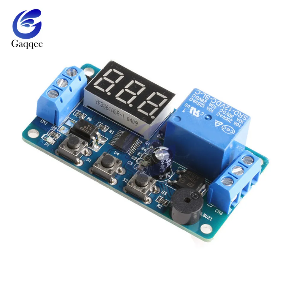 DC 12V Delay Timer Relay LED Digital Display Programmable Readout Multi