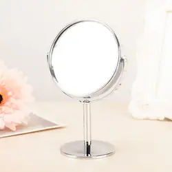 8 см 1:2 увеличенный двухсторонний портативный вращающийся стол макияж зеркало держатель из нержавеющей стали Макияж Зеркала косметические