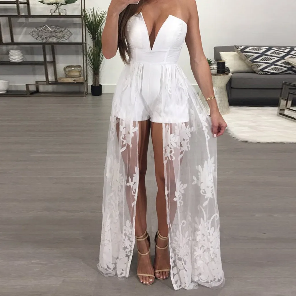 

Ladies' Summer Dresses Sling V-neck Sexy Robe Lace Temperament Dress Maxi Dress Sundress Girl Tops Dress Women Clothes Vestidos