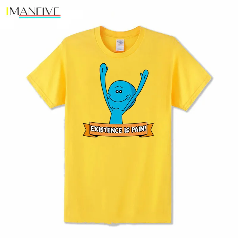 

Mr Meeseeks - Existence Is Pain rick and morty Tshirts Harajuhu Tees Men Tops Brand T-Shirts kingdom hearts T shirt Plus