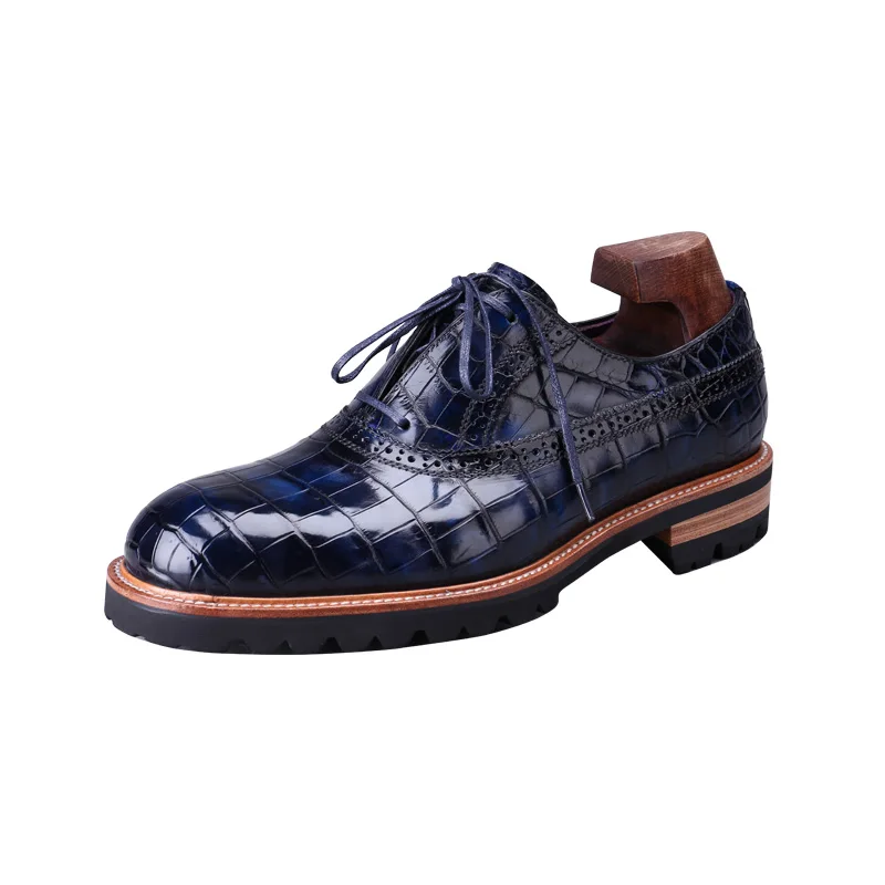 DIMY men's shoes Oxford new crocodile British business shoes breathable comfortable leather business shoes